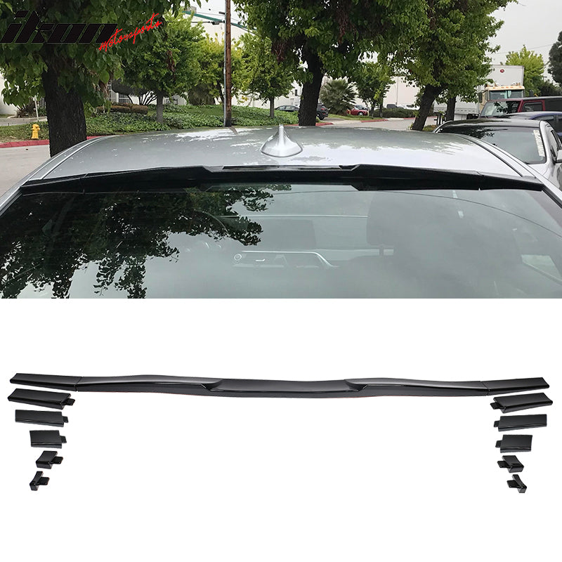 Universal Fitment Rear Window Roof Spoiler Wing Glossy Black