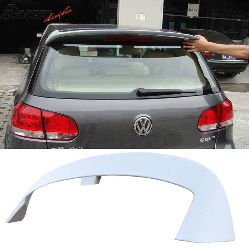 2010-2012 Volkswagen Golf 6 VI MK6 V Style Unpainted Roof Spoiler PU