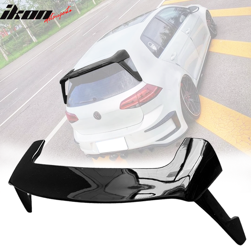 Fits 15-20 Golf 7 MK Style Rear Roof Spoiler Wing Lip ABS Matte Black