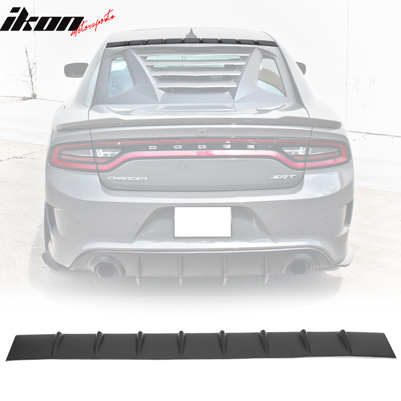 Fits 11-23 Dodge Charger IKON Style Shark Fin Roof Vane Spoiler Wing