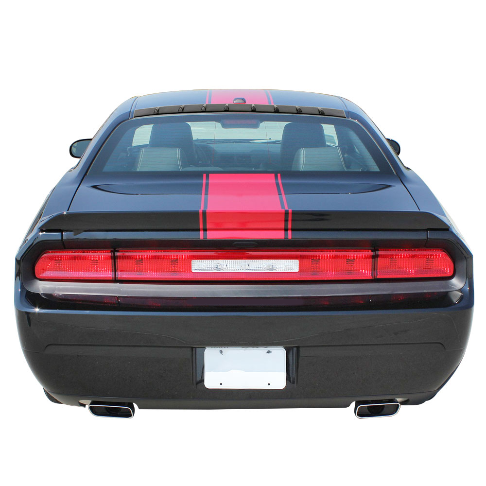 IKON MOTORSPORTS Roof Spoiler, Compatible With 2008-2023 Dodge Challenger, IKON Style Added On Lip Wing