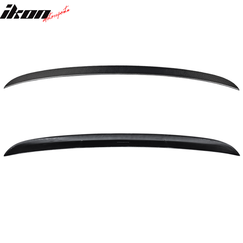 IKON MOTORSPORTS, Trunk Spoiler Compatible With 2004-2010 BMW 5 Series E60 & M5, Matte Carbon Fiber M5 Style Rear Spoiler Wing, 2005 2006 2007 2008 2009