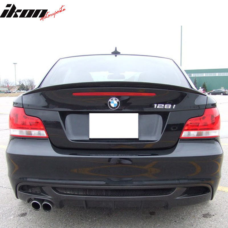 Fits 07-11 BMW E82 1 Series Performance Style Matte Black Rear Trunk Spoiler ABS