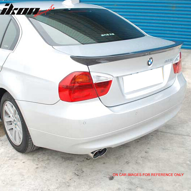 Trunk Spoiler Compatible With 2006-2011 BMW E90 3 SERIES, Unpainted ABS Car Exterior Trunk Spoiler Rear Wing Tail Roof Top Lid by IKON MOTORSPORTS, 2007 2008 2009 2010