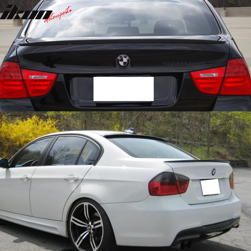 Fits 06-11 BMW E90 3-Series M3 Style Matte Black Rear Trunk Spoiler Wing Lip ABS