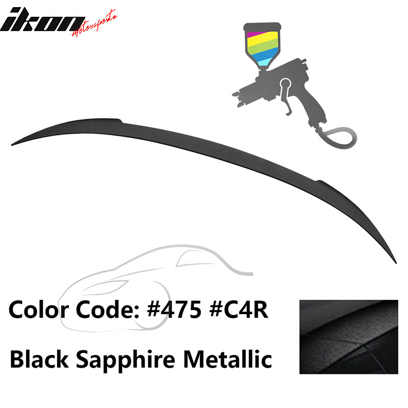 2012-2019 BMW F13 M6 Coupe V Trunk Spoiler #475 Black Sapphire ABS