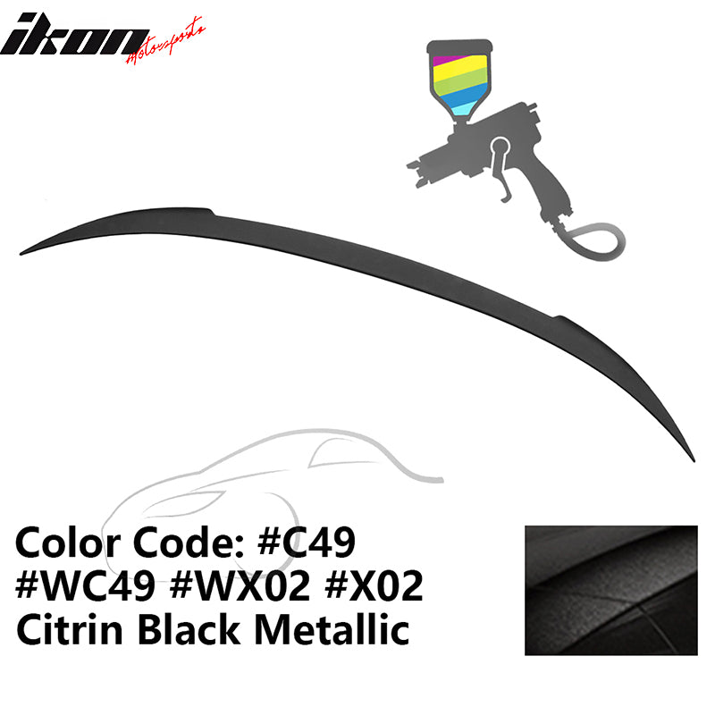 2012-2019 BMW F13 M6 Coupe V Style Trunk Spoiler #C49 Citrin Black ABS