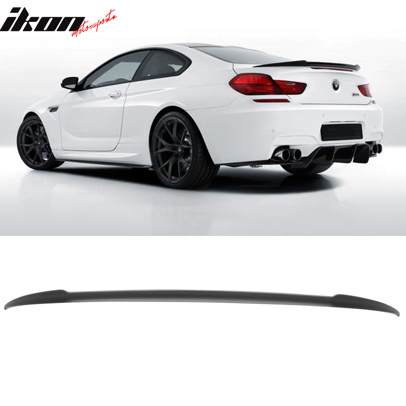 2012-2019 BMW F13 M6 Coupe V Style Matte Black Rear Spoiler Wing