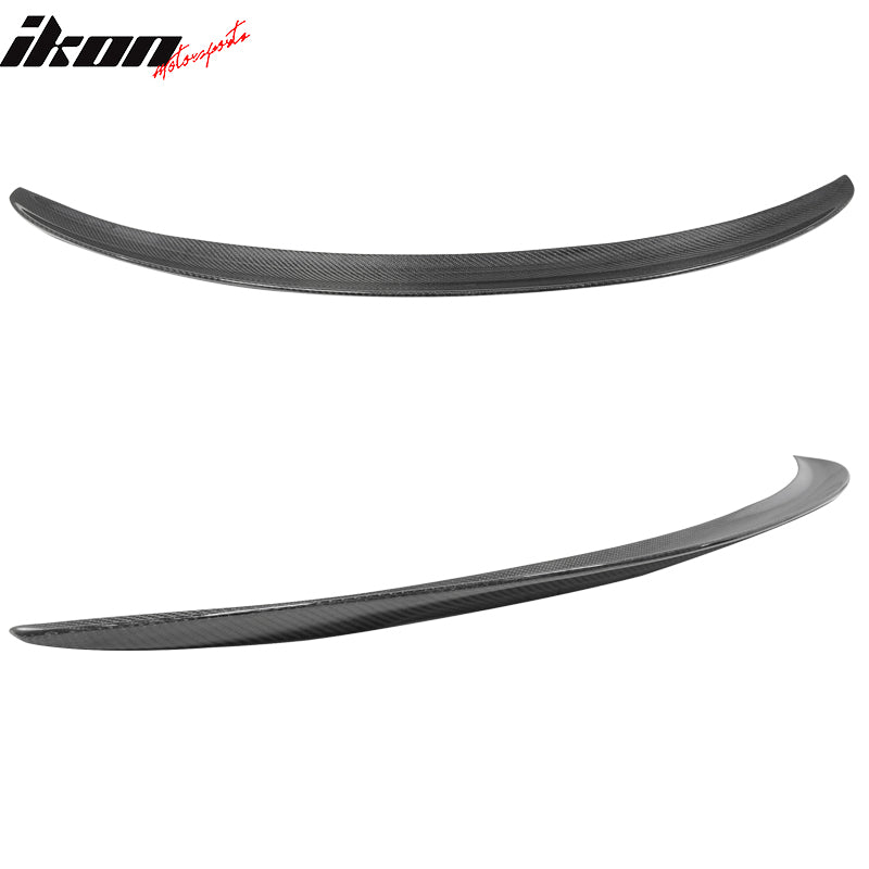 IKON MOTORSPORTS, Trunk Spoiler Compatible With 2014-2020 F11 2 Series , Matte Carbon Fiber P Style Rear Spoiler Wing, 2015 2016 2017 2018 2019