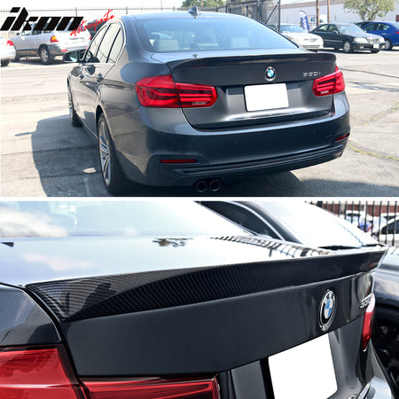 Fits 12-18 BMW F30 3 Series Sedan F80 M3 A Style Trunk Spoiler - Carbon Fiber