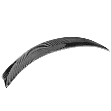 IKON MOTORSPORTS, Trunk Spoiler Compatible With 2012-2018 BMW F30, Matte Carbon Fiber CSL Style Rear Spoiler Wing, 2013 2014 2015 2016 2017