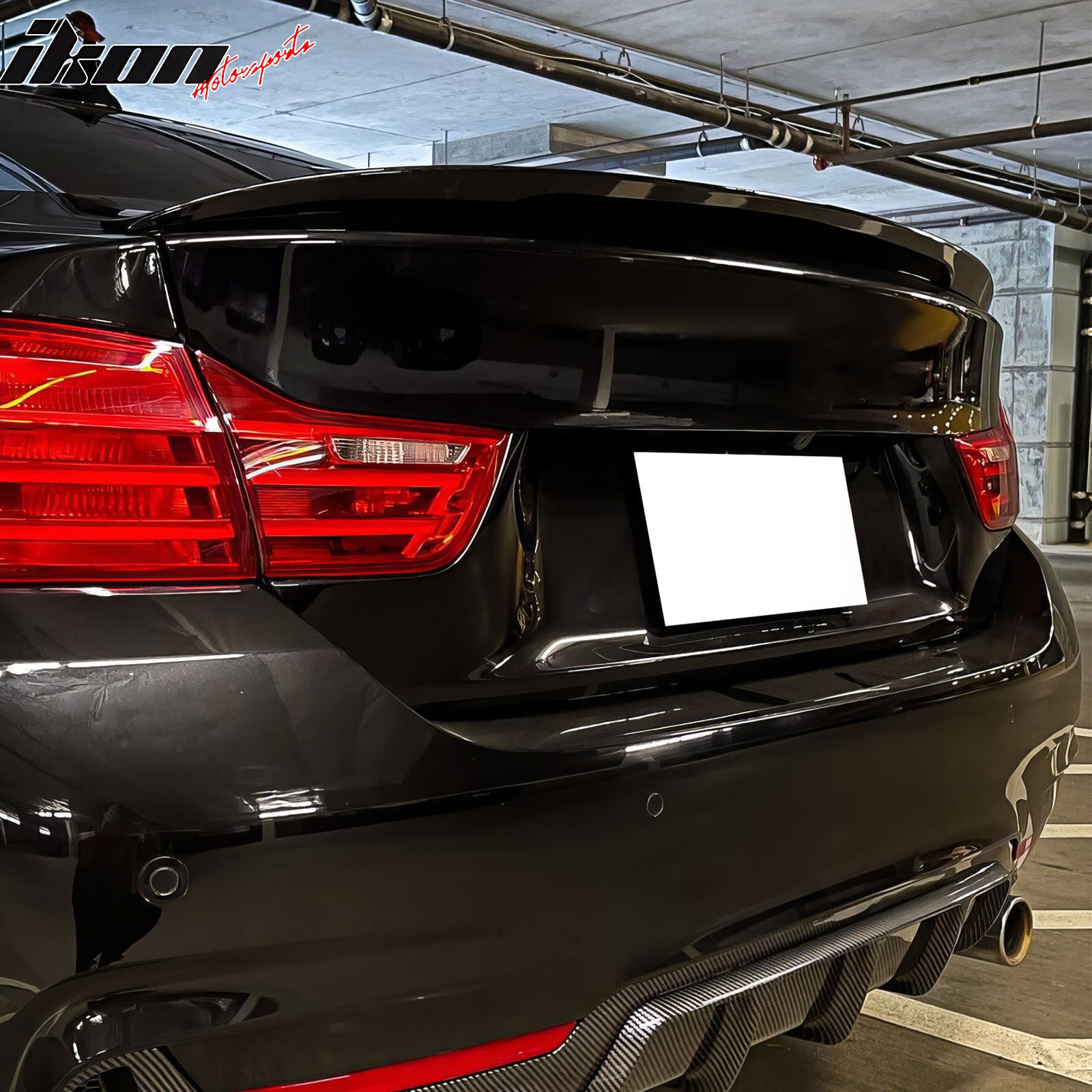 Fits 14-20 BMW F32 4 Series Coupe P Style Trunk Spoiler ABS Carbon Fiber Print