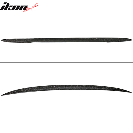 IKON MOTORSPORTS, Trunk Spoiler Compatible With 2012-2019 BMW F30 F80 , Matte Forged Carbon Fiber P Style Rear Spoiler Wing, 2013 2014 2015 2016 2017 2018