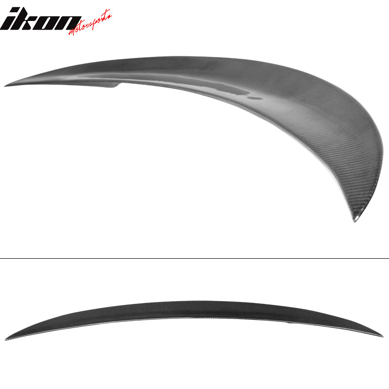 Fits 14-21 BMW F87 M2 F22 P Style Trunk Spoiler Carbon Fiber with Red Clear