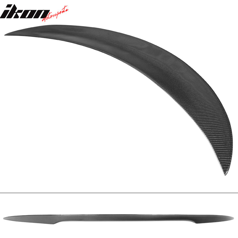 Fits 14-21 BMW F87 M2 F22 P Style Trunk Spoiler Carbon Fiber with Red Clear