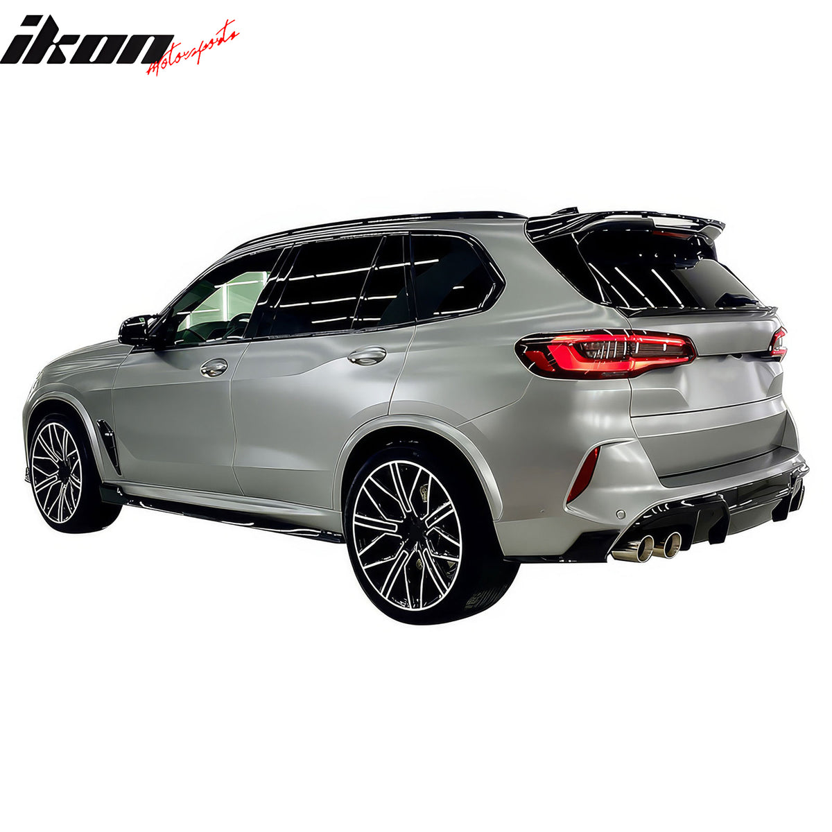 IKON MOTORSPORTS, Trunk Spoiler Compatible with 2019-2023 BMW G05 X5, IKON Style ABS Injection Rear Trunk Lid Spoiler Wing Lip