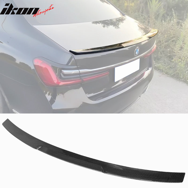 2020-2022 BMW 7 G12 IK Style Carbon Fiber Print Rear Spoiler ABS