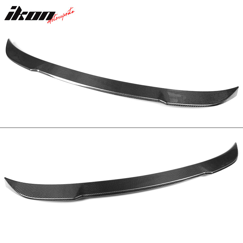 IKON MOTORSPORTS, Trunk Spoiler Compatible With 2021-2025 BMW G80 M3/M3 CS All Models, CS Style Rear Trunk Boot Lid Wing Real Carbon Fiber