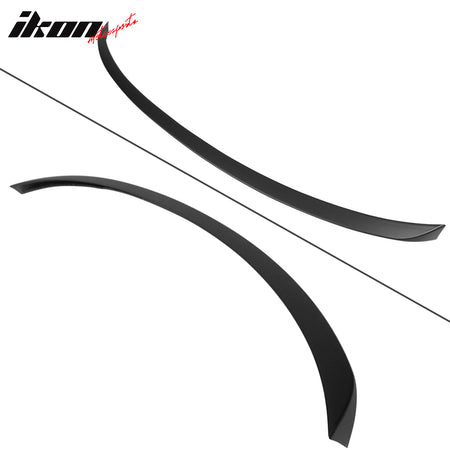 IKON MOTORSPORTS, Trunk Spoiler Compatible With 2021-2025 BMW G80 M3, MP Style Rear Spoiler Lid Wing Matte Black ABS