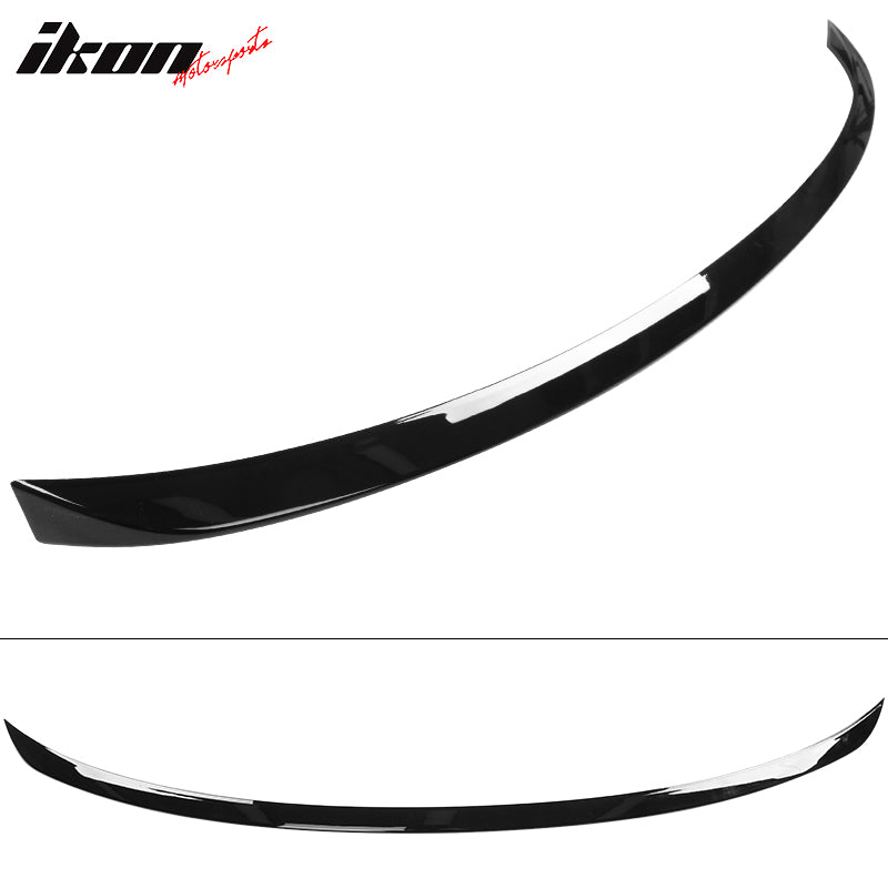 IKON MOTORSPORTS, Trunk Spoiler Compatible With 2021-2025 BMW G80 M3, MP Style Rear Trunk Boot Lid Wing Gloss Black ABS Plastic