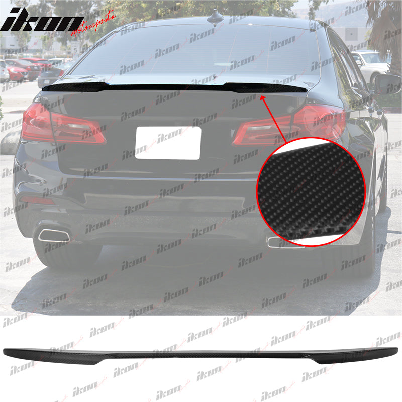 2017-2023 BMW G30 5-Series 4DR M4 Style Rear Spoiler Wing Carbon Fiber