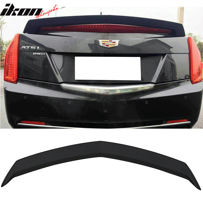 2016-2019 Cadillac ATS Sedan V Style Unpainted Rear Spoiler Wing ABS