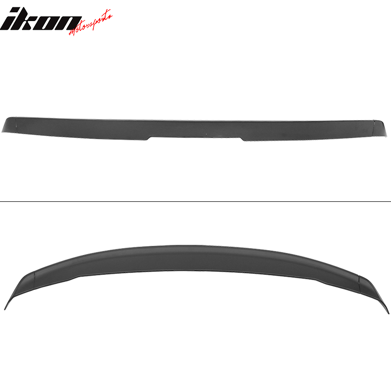 IKON MOTORSPORTS, Trunk Spoiler Compatible With 2016-2023 Chevrolet Camaro 2-Door, Factory Style Flush Mount 3Pc Blade Unpainted ABS Rear Tail Wing Deck Lid Body Kit, 2017 2018 2019 2020 2021 2022