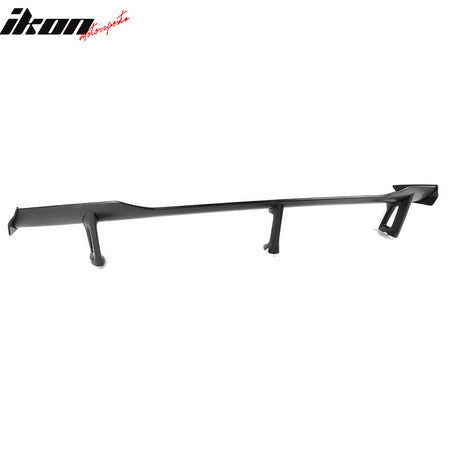 Universal 3 Post Racing Rear Trunk Spoiler Wing Lip Unpainted Black ABS