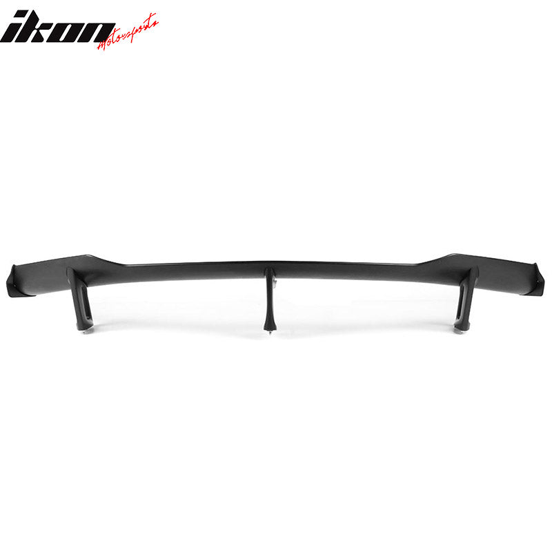 Universal 3 Post Racing Rear Trunk Spoiler Wing Lip Unpainted Black ABS