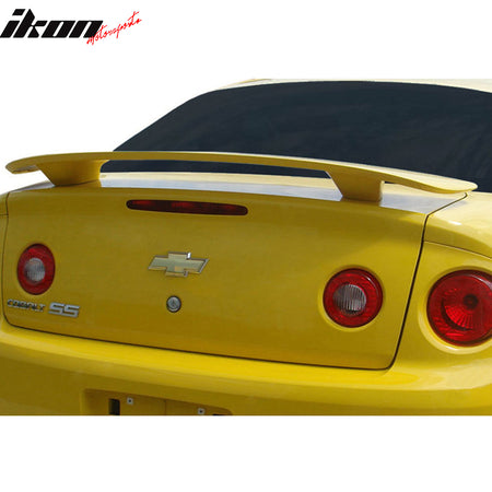 Trunk Spoiler Compatible With For 2005-2010 Chevy Cobalt 2Dr, Factory Style ABS Unpainted Trunk Boot Lip Spoiler Wing Lid By IKON MOTORSPORTS, 2006 2007 2008 2009