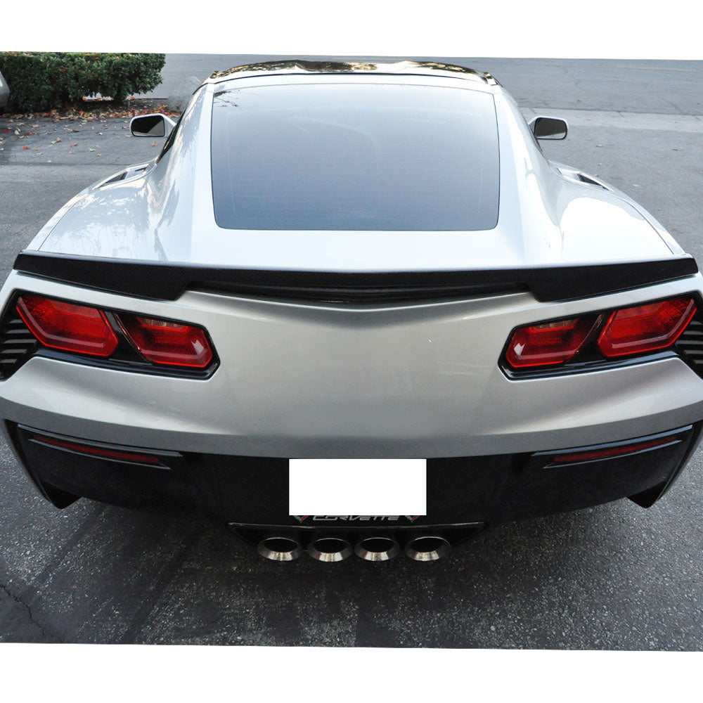 Fits 14-19 Chevy Corvette C7 Z51 Package Style Trunk Spoiler - Carbon Fiber