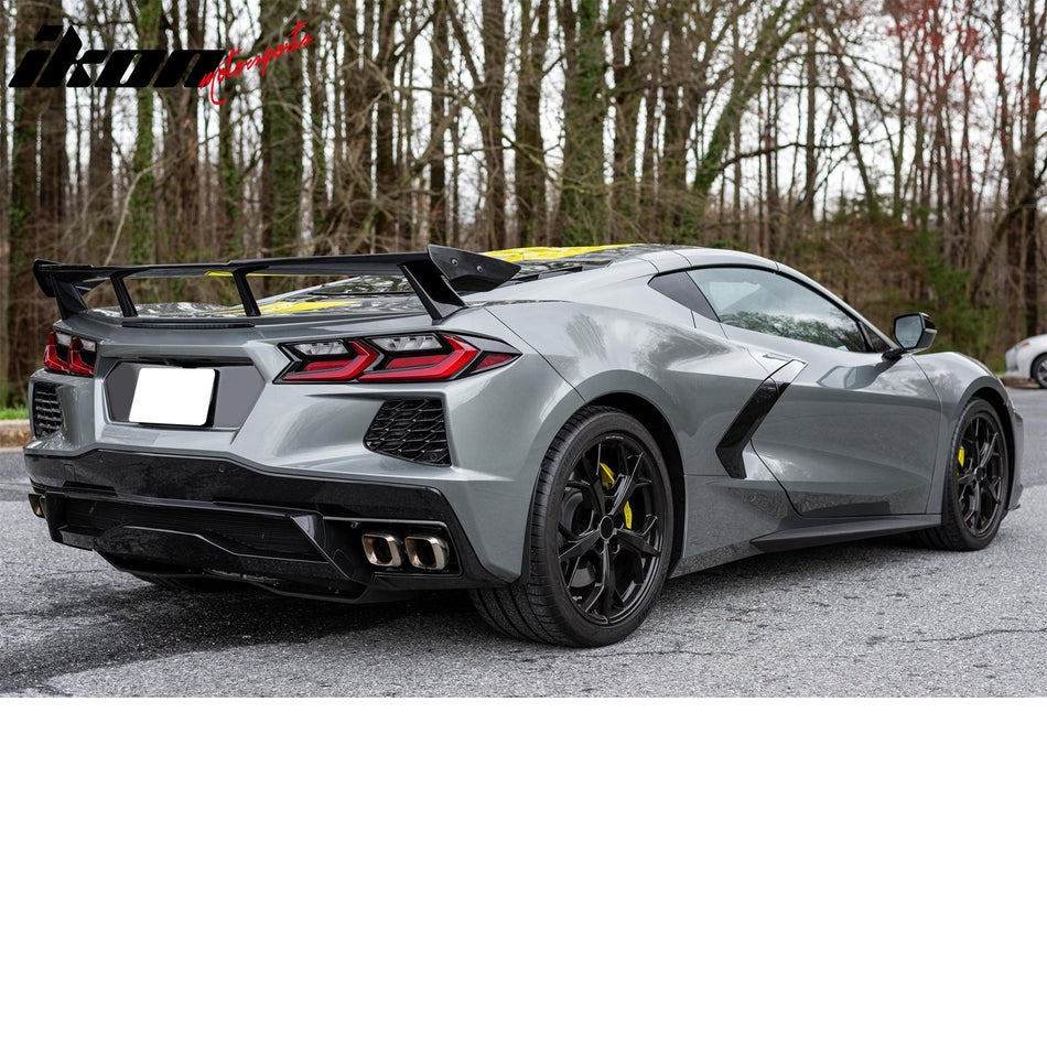 Fits 20-25 Chevy Corvette C8 Stingray Z51 High Wing Trunk Spoiler ABS