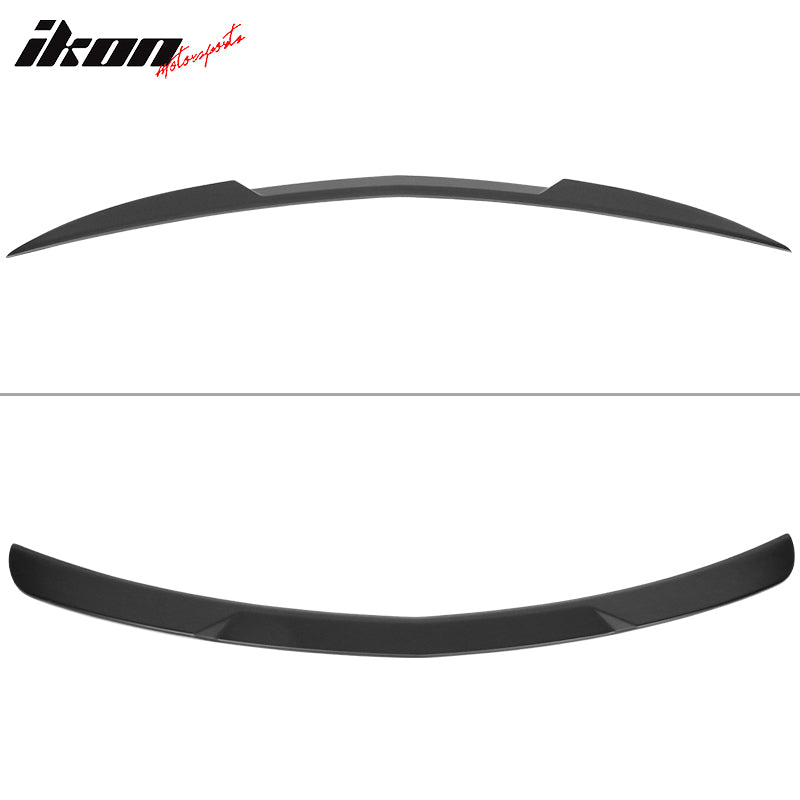 IKON MOTORSPORTS, Trunk Spoiler Compatible With 2020-2023 Cadillac CT5, CS Style ABS Plastic Rear Trunk Tailgate Spoiler Wing Flap Lip 1 PCS