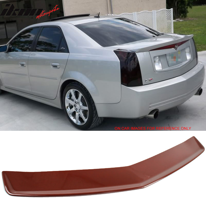 Fits 03-07 Cadillac CTS Sedan OE Style Rear Trunk Spoiler ABS Flush Mount