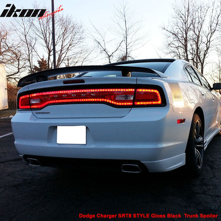 Fits 11-23 Dodge Charger ABS Rear Trunk Spoiler Wing Lip Painted