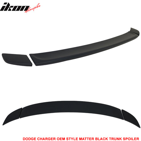 Fits 15-23 Dodge Charger 3PCS OE Style Rear Trunk Spoiler Wing Painted