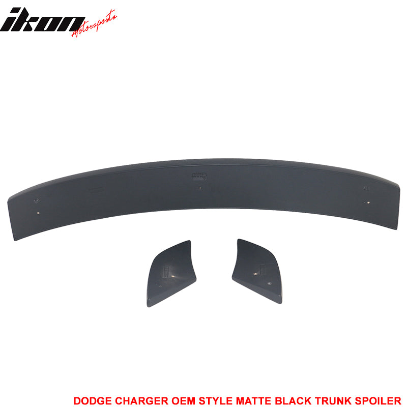 Fits 15-23 Dodge Charger 3PCS OE Style Rear Trunk Spoiler Wing Painted