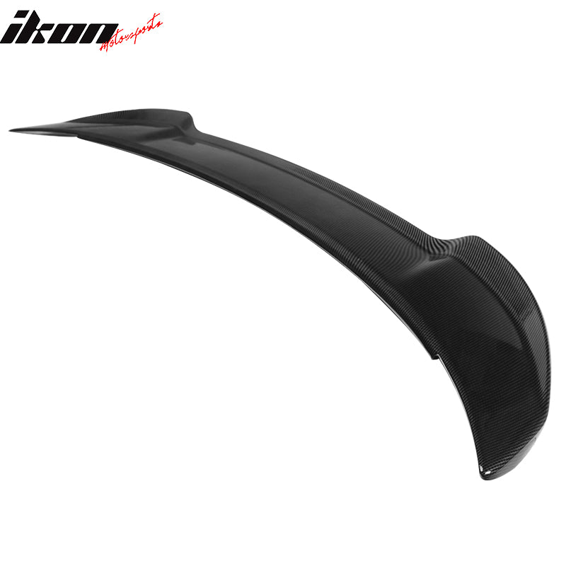 IKON MOTORSPORTS, Trunk Spoiler Compatible With 2011-2014 Dodge Charger, ABS Plastic SRT Style Rear Tail Spoiler Wing, 2012 2013