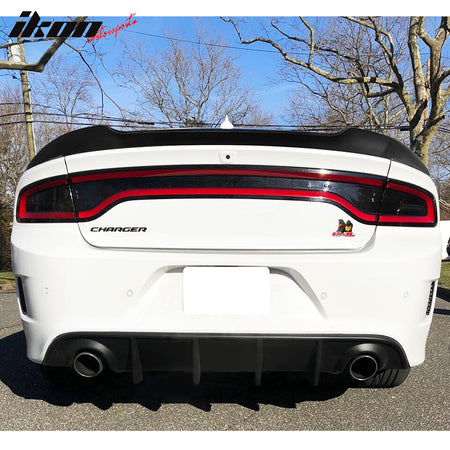 Fits 15-23 Dodge Charger Rear Trunk Spoiler Wing Lip ABS V3 Style