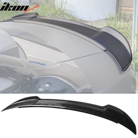 IKON MOTORSPORTS, Rear Trunk Spoiler Compatible With 2011-2014 Dodge Charger, Trunk Lid Spoiler Wing Lip Decklid ABS Plastic V3 Style, 2012 2013