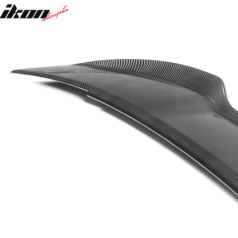 IKON MOTORSPORTS, Rear Trunk Spoiler Compatible With 2011-2014 Dodge Charger, Trunk Lid Spoiler Wing Lip Decklid ABS Plastic V3 Style, 2012 2013