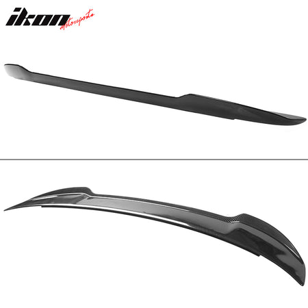 Fits 15-23 Dodge Charger V3 Style Carbon Fiber Print Rear Trunk Spoiler Wing Lip