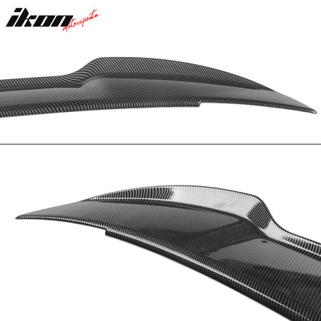 Fits 15-23 Dodge Charger V3 Style Carbon Fiber Print Rear Trunk Spoiler Wing Lip