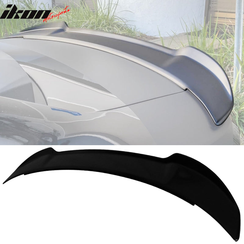 IKON MOTORSPORTS, Rear Trunk Spoiler Compatible With 2011-2014 Dodge Charger, Trunk Lid Spoiler Wing Lip Decklid ABS Plastic V3 Style, 2012 2013