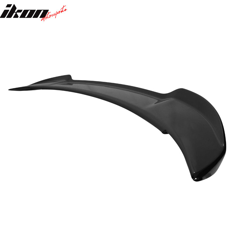 IKON MOTORSPORTS, Rear Trunk Spoiler Compatible With 2011-2014 Dodge Charger, Trunk Lid Spoiler Wing Lip Decklid ABS Plastic V3 Style, 2012 2013