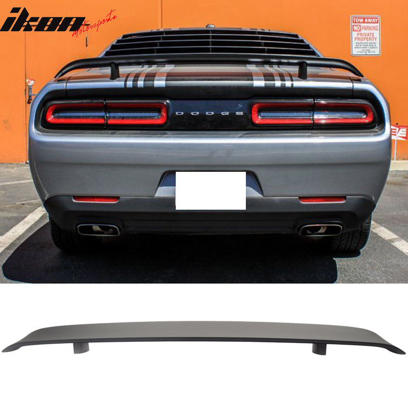 2008-2023 Dodge Challenger OEM Style Matte Black Rear Spoiler Wing ABS