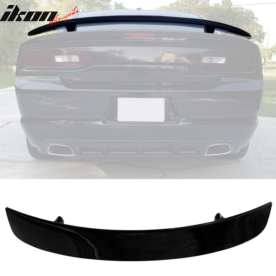 2011-2023 Dodge Charger OE Style Trunk Spoiler Lip Gloss Black ABS