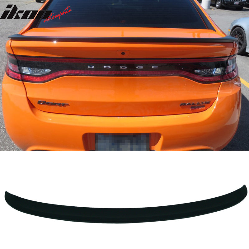 2013-2016 Dodge Dart OEM Style Matte Black Rear Spoiler Wing ABS