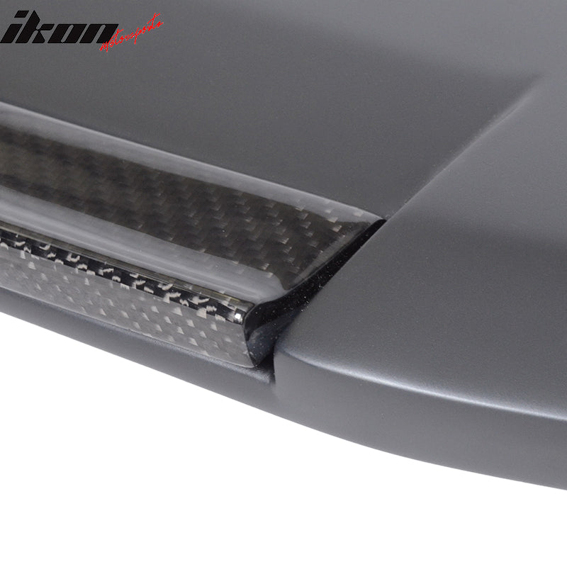 IKON MOTORSPORTS, Trunk Spoiler Compatible With 2010-2014 Ford Mustang V6 Gt Gt500 , Matte Carbon Fiber Rear Spoiler Wing, 2011 2012 2013