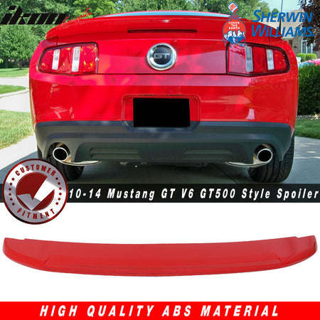 10-14 Ford Mustang GT V6 GT500 Style Trunk Spoiler - ABS